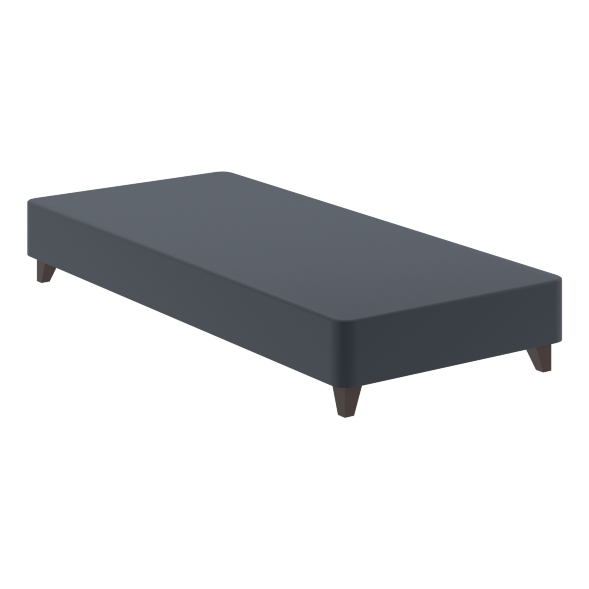 Кровать Бокс спринг с темными опорами BSD 920 серый 2000х900х200 MUAR в Махачкале 