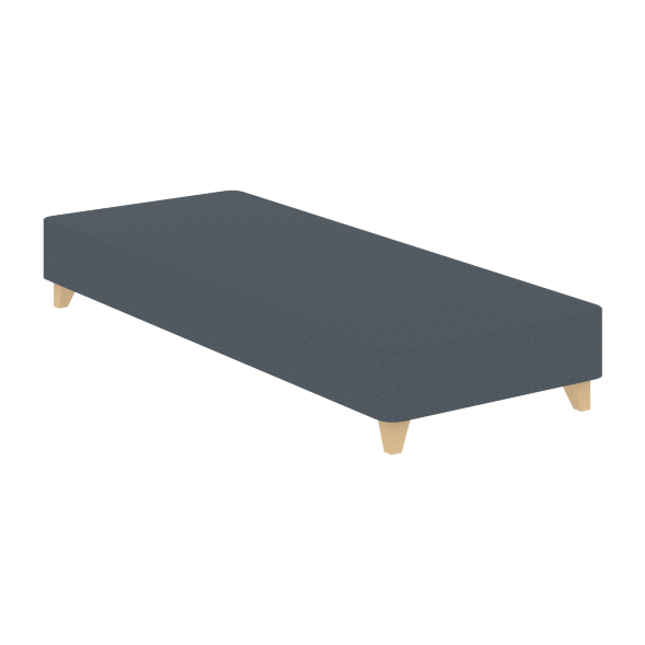 Кровать Бокс спринг со светлыми опорами BSL 820 серый 2000х800х200 MUAR в Махачкале 