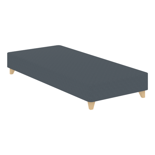 Кровать Бокс спринг со светлыми опорами BSL 920 серый 2000х900х200 MUAR в Махачкале 