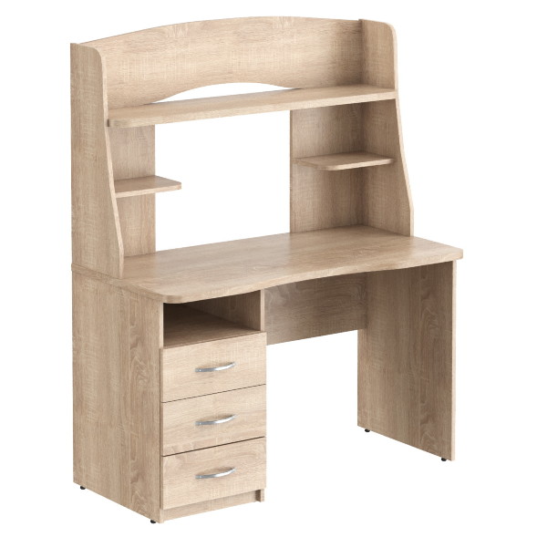 Стол компьютерный CD 1215 Дуб Сонома светлый 1200х600х1525 COMP в Махачкале 