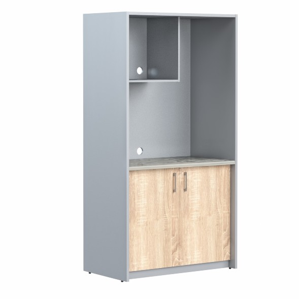 Шкаф для посуды SCB 120.3 Дуб Сонома светлый/Металлик 1030х600х2000 в Махачкале 