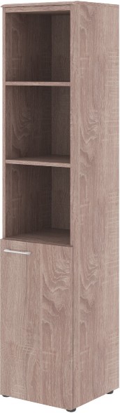 Шкаф колонка с глухой малой дверью (R) и топом WHC 42.5(R) Дуб Сонома 432х432х1949 WAVE