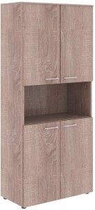 Шкаф с 2-мя комплектами глухих малых дверей и топом WHC 85.4 Дуб Сонома 856х432х1949 WAVE