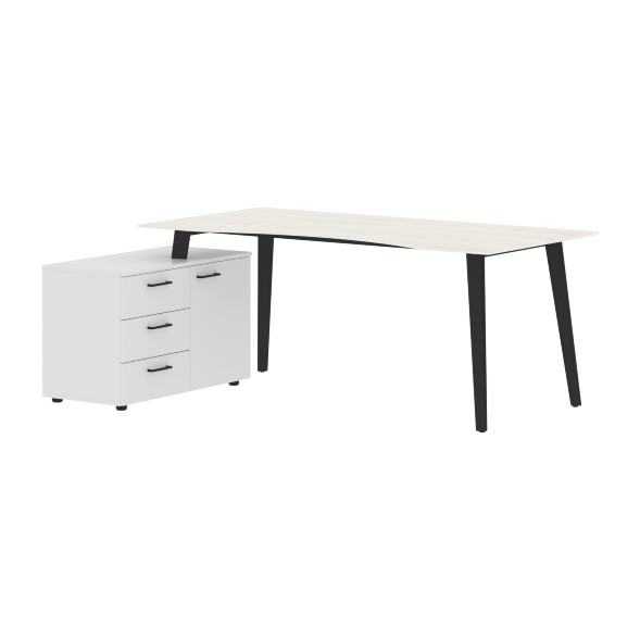 Стол руководителя с тумбой JCT 1813(L) 1800х1300х750 JAY в Махачкале 