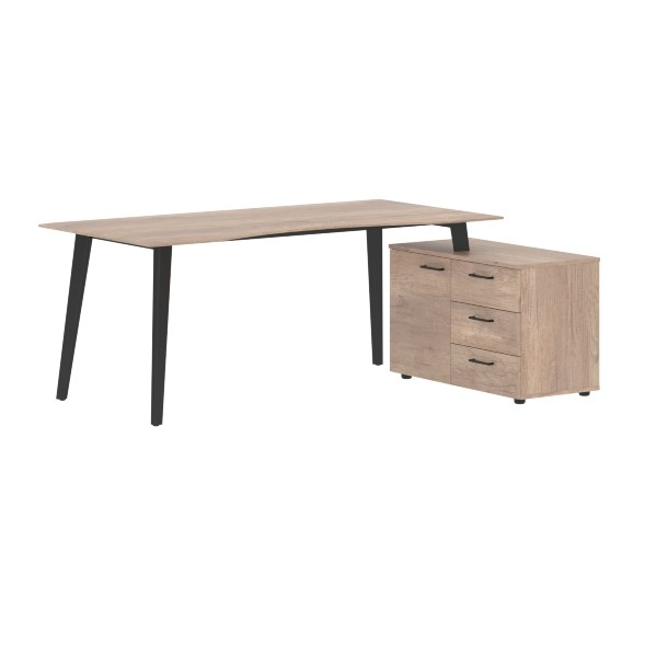 Стол руководителя с тумбой JCT 1813(R) 1800х1300х750 JAY в Махачкале 