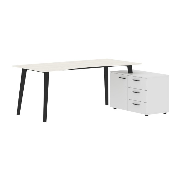 Стол руководителя с тумбой JCT 1813(R) 1800х1300х750 JAY в Махачкале 