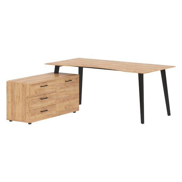 Стол руководителя с тумбой JCT 1818(L) 1800х1800х750 JAY в Махачкале 