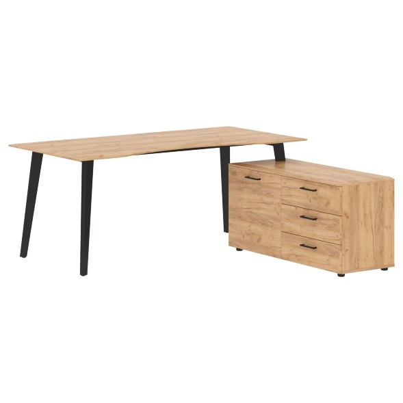 Стол руководителя с тумбой JCT 1818(R) 1800х1800х750 JAY в Махачкале 