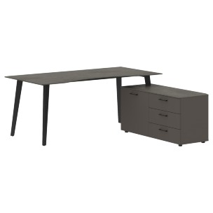 Стол руководителя с тумбой JCT 1818(R) 1800х1800х750 JAY