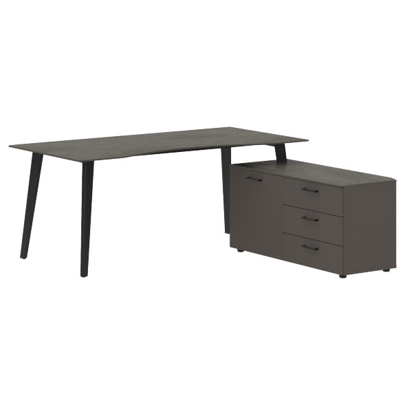 Стол руководителя с тумбой JCT 1818(R) 1800х1800х750 JAY в Махачкале 