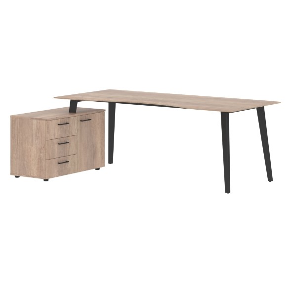 Стол руководителя с тумбой JCT 2013(L) 2000х1300х750 JAY в Махачкале 