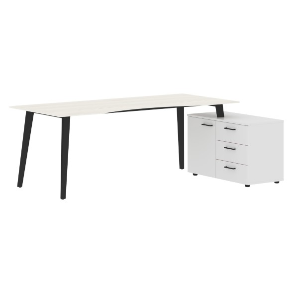 Стол руководителя с тумбой JCT 2013(R) 2000х1300х750 JAY в Махачкале 