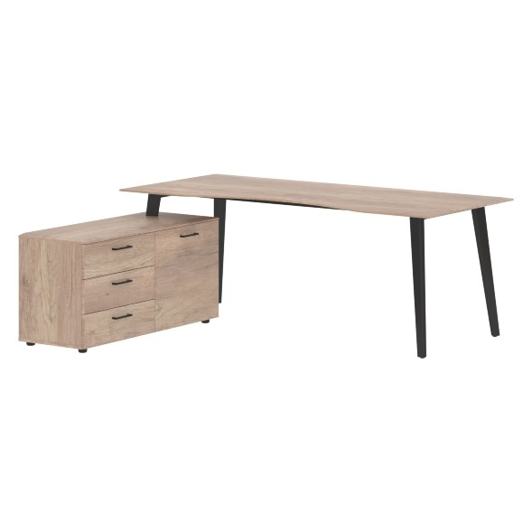 Стол руководителя с тумбой JCT 2018(L) 2000х1800х750 JAY в Махачкале 