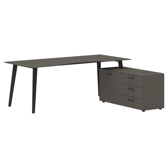 Стол руководителя с тумбой JCT 2018(R) 2000х1800х750 JAY в Махачкале 