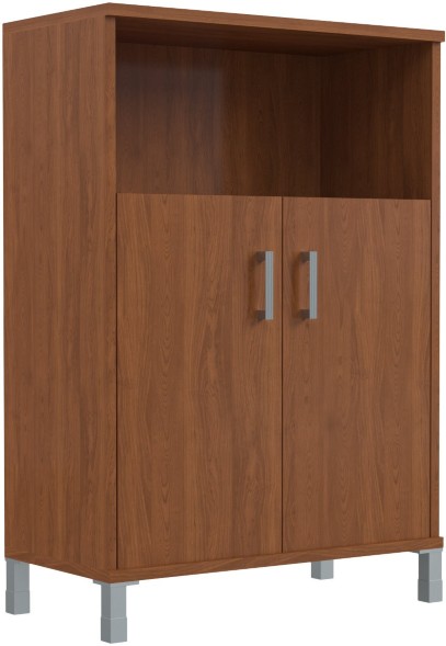 Шкаф средний с глухими малыми дверьми B 420.2 Орех Гарда 900х450х1286