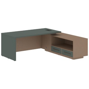 Стол руководителя с тумбой VCT 2119(R) 2100х1900х750 VELION